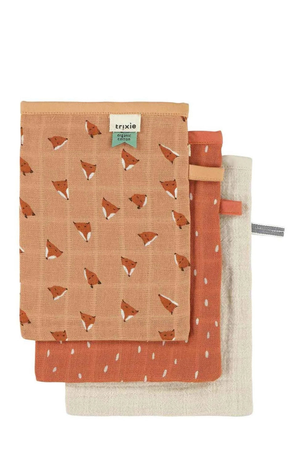 Washcloth 3-pack Fierce Fox