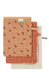 Washcloth 3-pack Fierce Fox