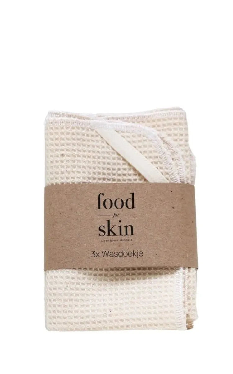 Food for Skin Washcloths 3pcs