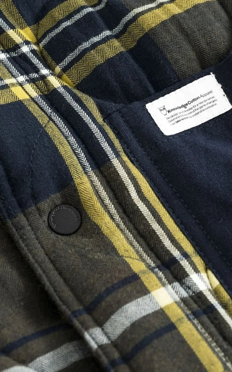 KnowledgeCotton Apparel Overshirt Checked Quilted