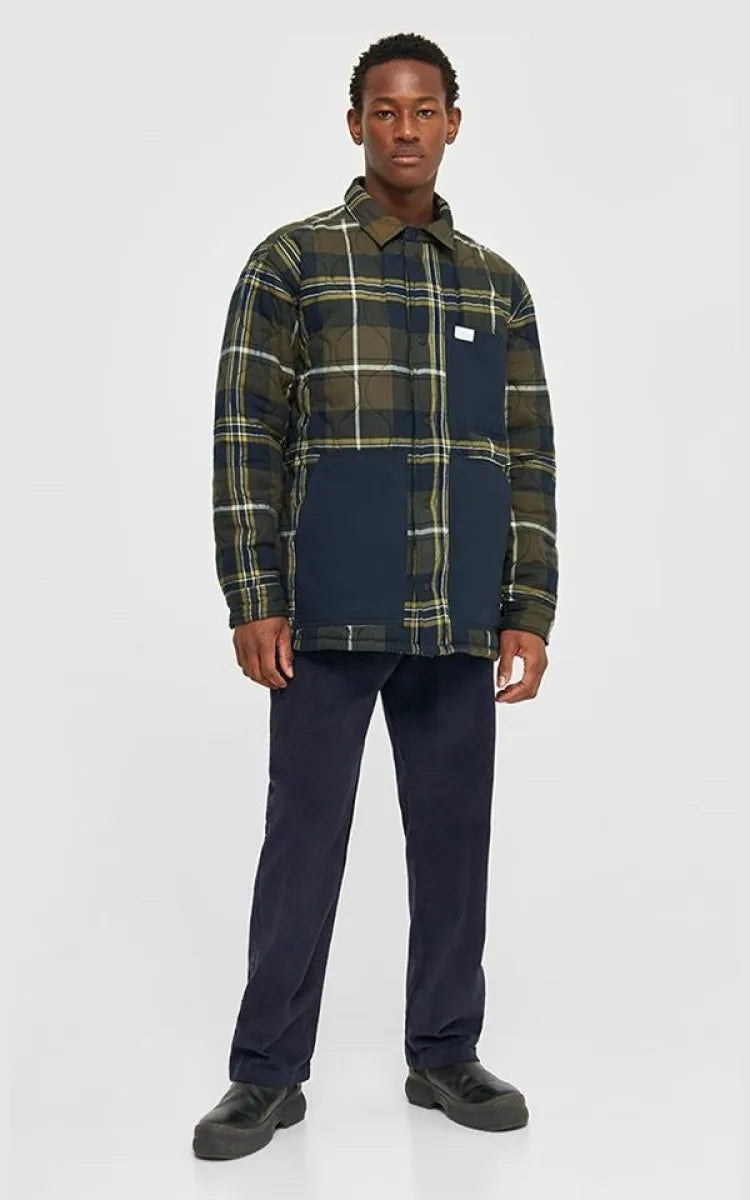 KnowledgeCotton Apparel Overshirt Checked Quilted