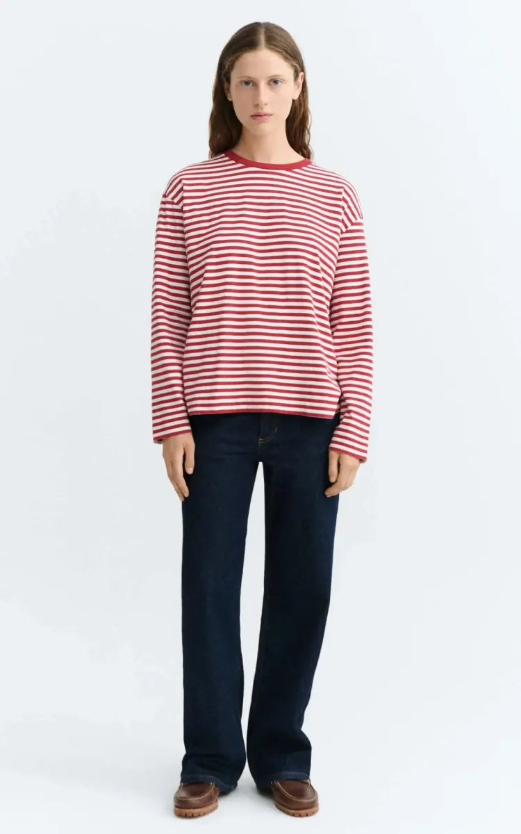 Thinking MU Long-sleeve Striped Emily T-shirt