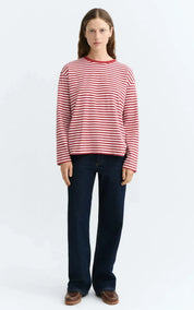 Thinking MU Long-sleeve Striped Emily T-shirt