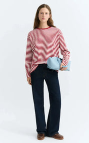Thinking MU Long-sleeve Striped Emily T-shirt