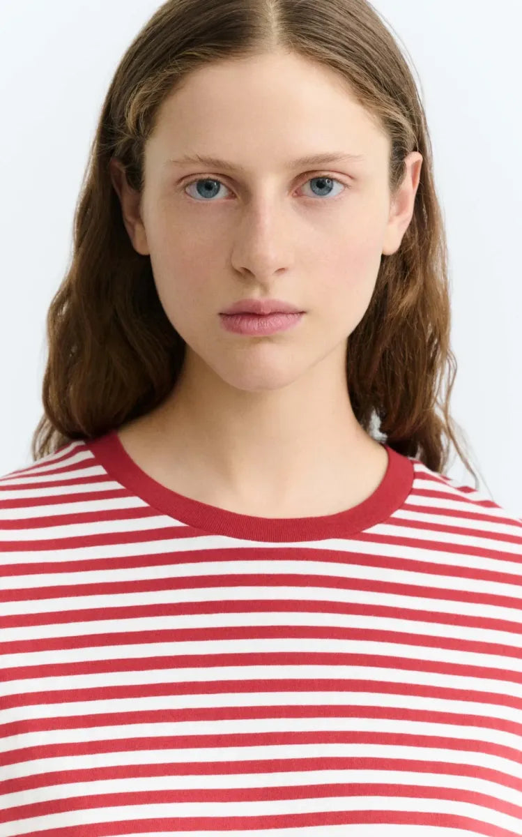 Thinking MU Long-sleeve Striped Emily T-shirt